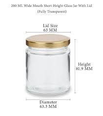 Glass Jar With Lid Fully Transpa