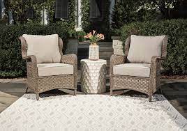 Brown Outdoor Lounge Chair Set