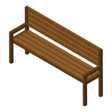 Vector Wood Bench Icon Isometric