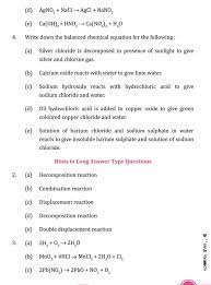 Class 10 Science Chemical Reactions And