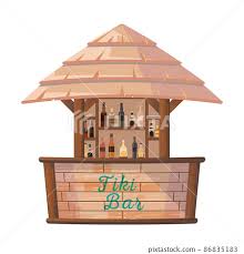 Tiki Bar Or Beach Hut With Summer Party