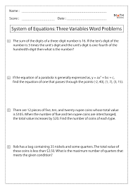 3 Variable System Of Equations