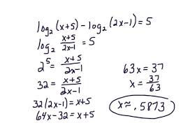 Solving Logarithmic Equations Practice