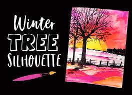 Winter Tree Silhouette Art Project