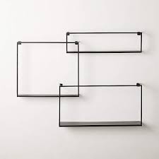 Set Of 3 Iron Floating Shelves