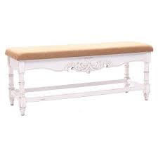 Tan Upholstered Entry And Bedroom Bench