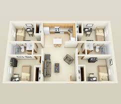 4 Bedroom Apartment House Plans