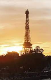 Eiffel Tower At Sunset Paris Franceit