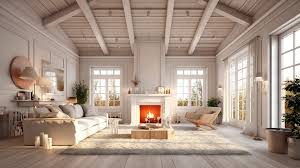 Fireplace High Ceilings