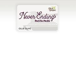 Never Ending Pasta Pass Olive Garden