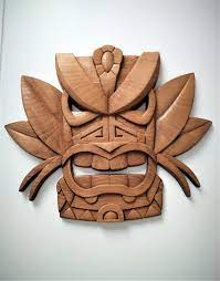 Tiki Bar Decor Wooden Tiki Mask Garden