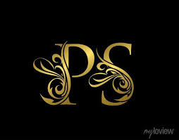 Golden P S And Ps Luxury Letter Logo