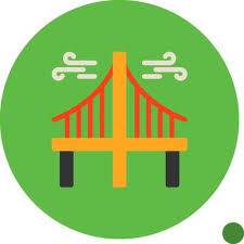 Chinese Bridge Vector Art Icons And
