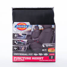 Dickies 2 Piece Low Back Puncture Resist Black Seat Covers 40200