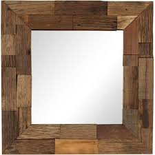 Mirror Solid Reclaimed Wood 50x50 Cm Vidaxl