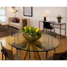 Fab Glass And Mirror Beveled Edge Round Tempered Table Top 1 2 By 20