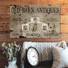 Old Barn Antiques Large Canvas Wall Art