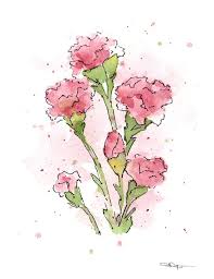 Pink Carnations Art Print Flower Wall