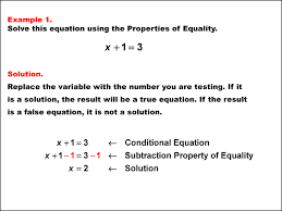 Solving One Step Equations Using The