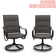 2 Piece Swivel Patio Chairs Outdoor