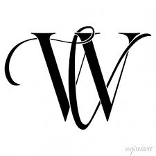 Wv Vw Monogram Logo Calligraphic