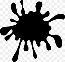 Ink Blue Splat Paint Stain Spot