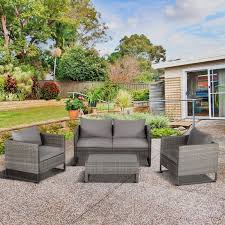Pe Rattan Sofa Set Patio Furniture Set