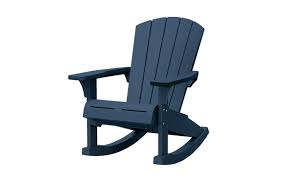 Navy Outdoor Adirondack Rocking Chair