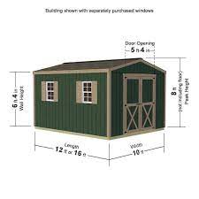 Best Barns Elm 10 Ft X 12 Ft Wood Storage Shed Elm1012