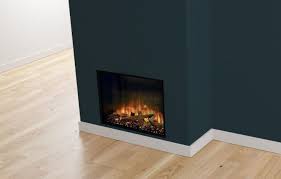 Ambe Square Electric Fireplace Gold