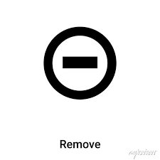 Remove Icon Vector Isolated On White