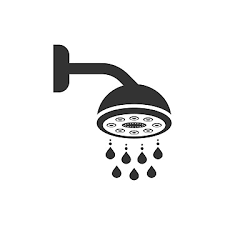 Flat Shower Head Icon For Bathroom