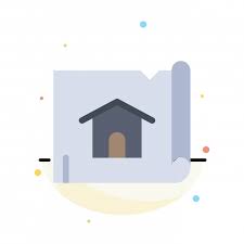 House Abstract Flat Color Icon Temp