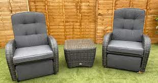 Reclining Rattan Bistro Set With