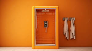 Gold Toned Shower Cabinet In