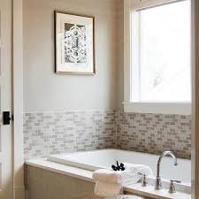 Half Tiled Tub Surround Design Ideas