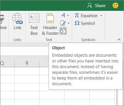 Insert An Object In Your Excel