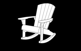 White Outdoor Adirondack Rocking Chair