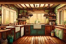 Rustic Farmhouse Kitchen Canvas