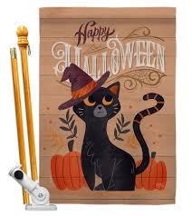 Witchy Cat Garden Flag Fall