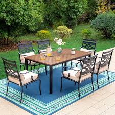 Phi Villa 7 Piece Metal Outdoor Dining