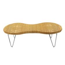 Rattan Ling Peanut Shape Bench In