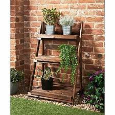 3 Tier Wooden Ladder Plant Stand Garden