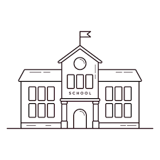 Classical School Building Stroke Icon