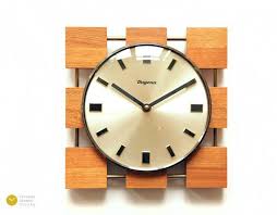 60s Mid Century Dugena Cube Wall Clock