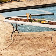 8 Ft Fold In Half Table Almond 80732