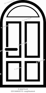 House Door Icon Simple Ilration Of