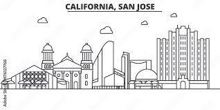 California San Jose Architecture Line