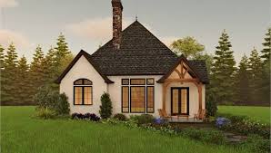 One Story French Cottage Style House