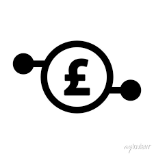 Digital Pound Sign Icon Vector Currency
